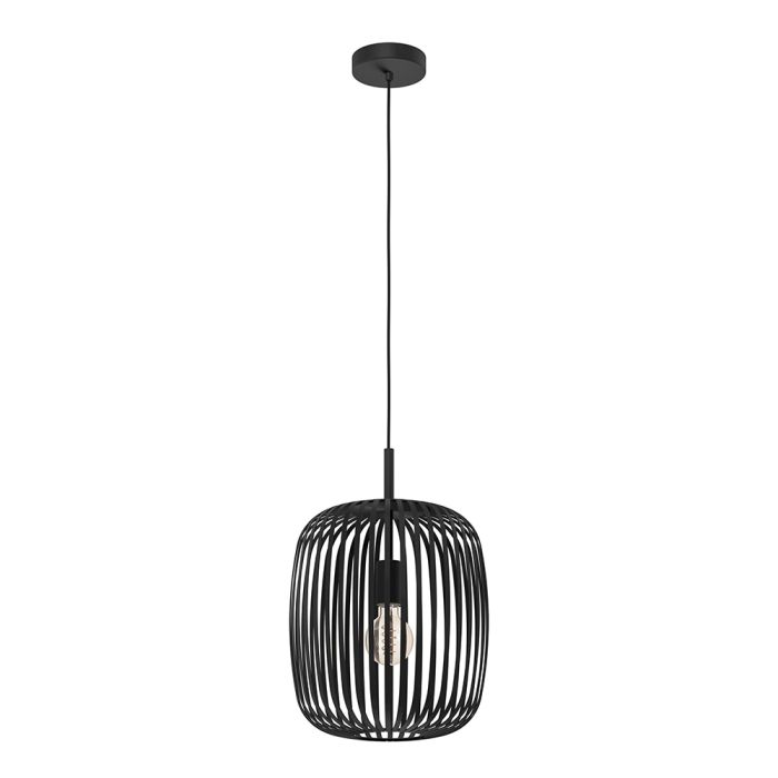 Romazzina 1 Light Pendant 40W E27 Black 900494N