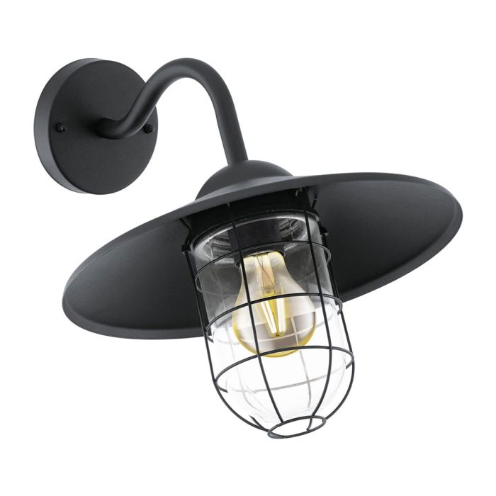 Melgoa Industrial Outdoor Over Door Wall Light Black E27 94792