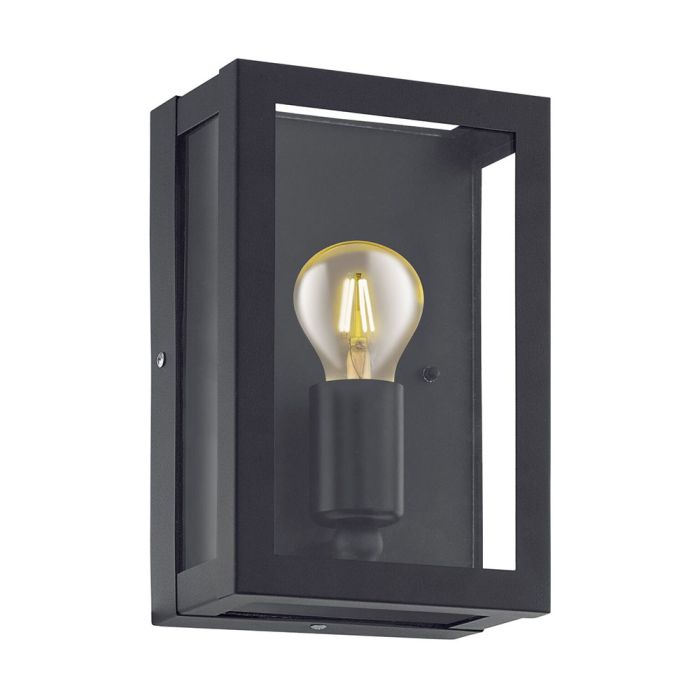 Alamonte 1 Industrial Outdoor Wall Light E27 60W Black - 94831