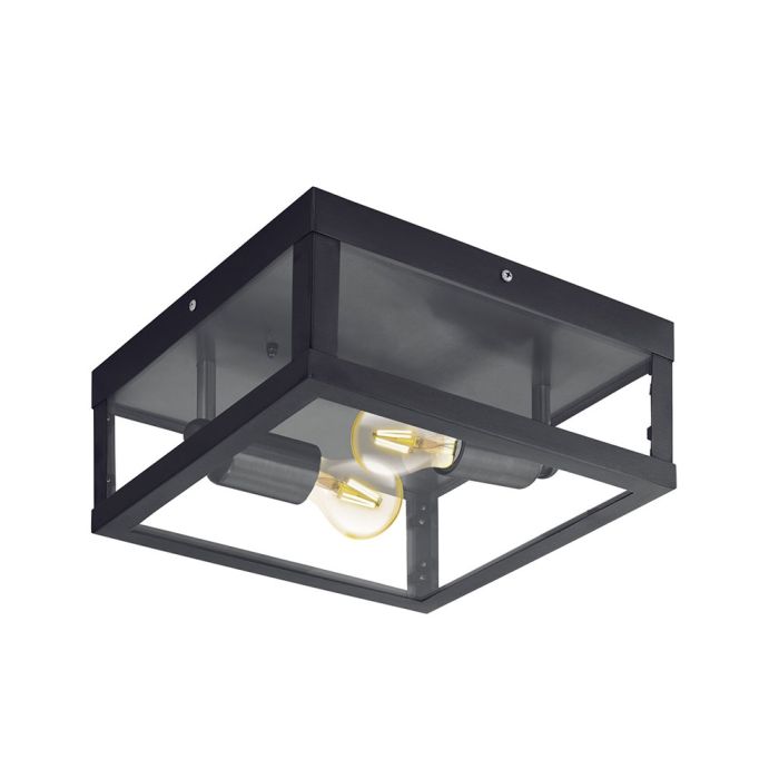 Alamonte 1 Industrial Outdoor Ceiling Light Black - 94832