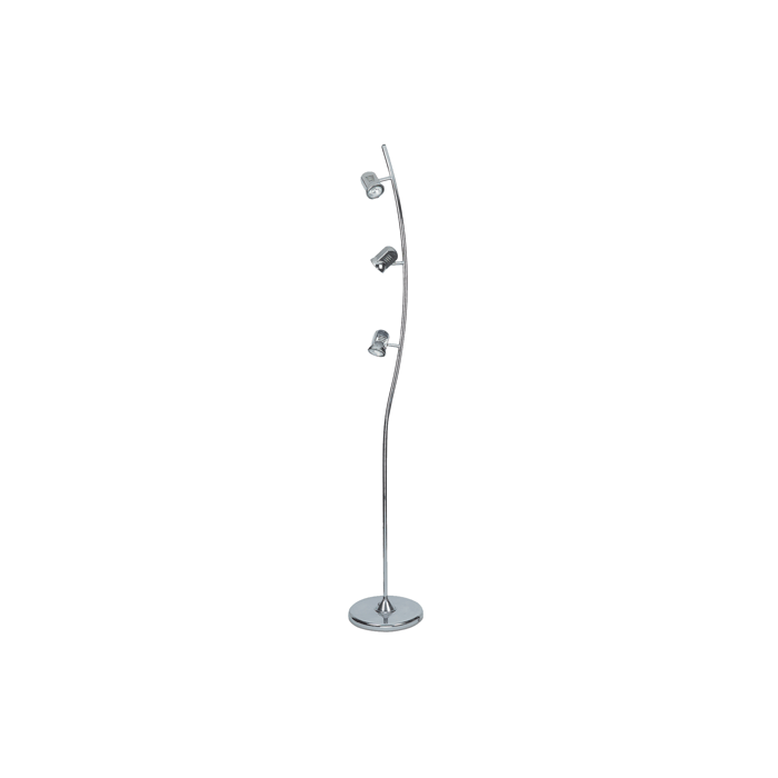 3 Spot Floor standing lamp Satin Chrome 50W UL350-SC Superlux