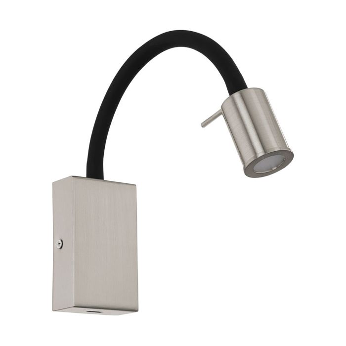 Tazzoli 3.5W LED Switched Flexible Reading Wall Light with USB Satin Nickel / Warm White - 96567