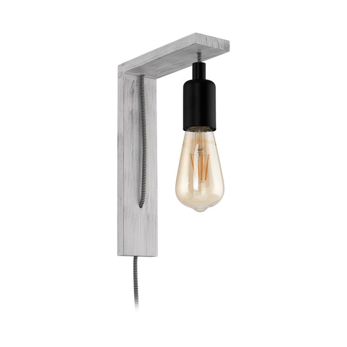 Tocopilla 1 Light Wall Light White Patina / Black - 97917N