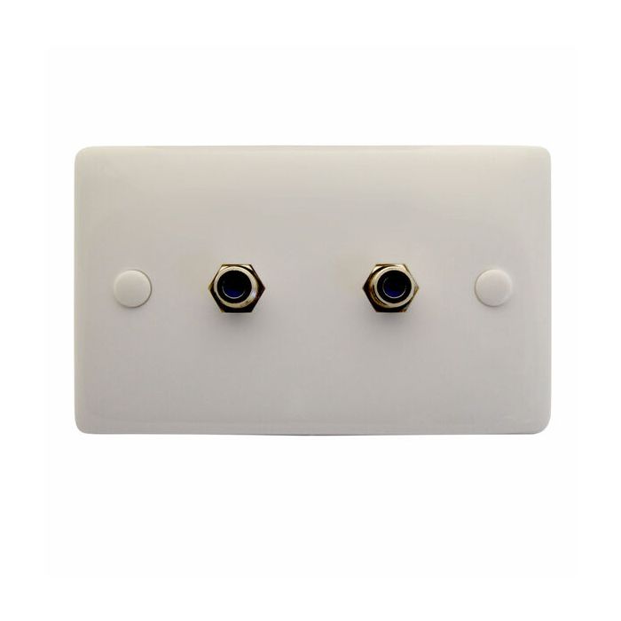 Hills Antenna BC74727 Dual F-Type High Return Loss Wall Plate