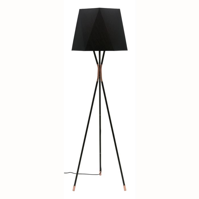 Panama B22 Floor Lamp (A29721) Matt Black with Antique Copper Highlights Mercator Lighting