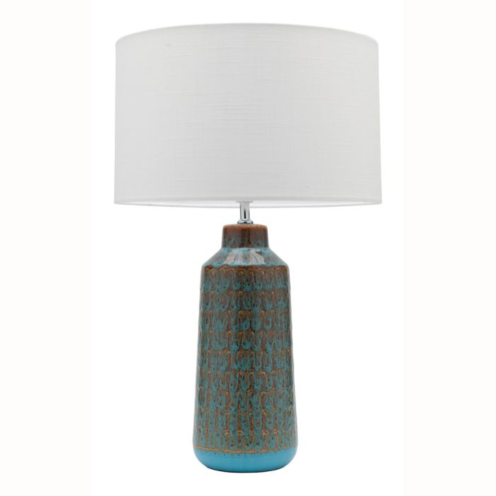 FARROW TABLE LAMP (A57211) TEAL CERAMIC MERCATOR LIGHTING