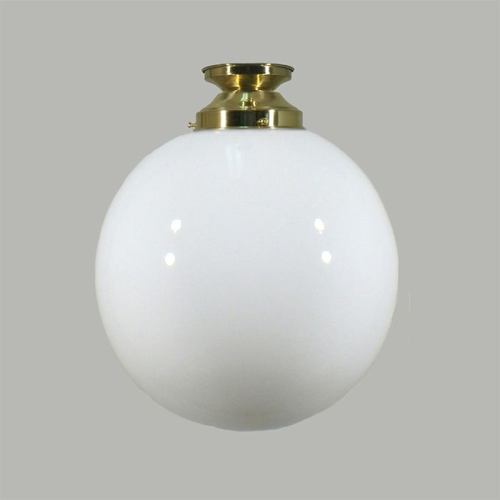 Batten Fix 2 Piece 4 1/4" - 10" Opal Sphere - Polished Brass