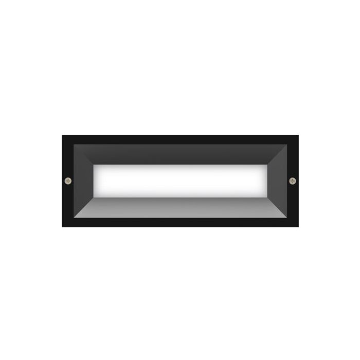 WALL LED 240V RECD Dark Grey Rect BRICK0003 Cla Lighting