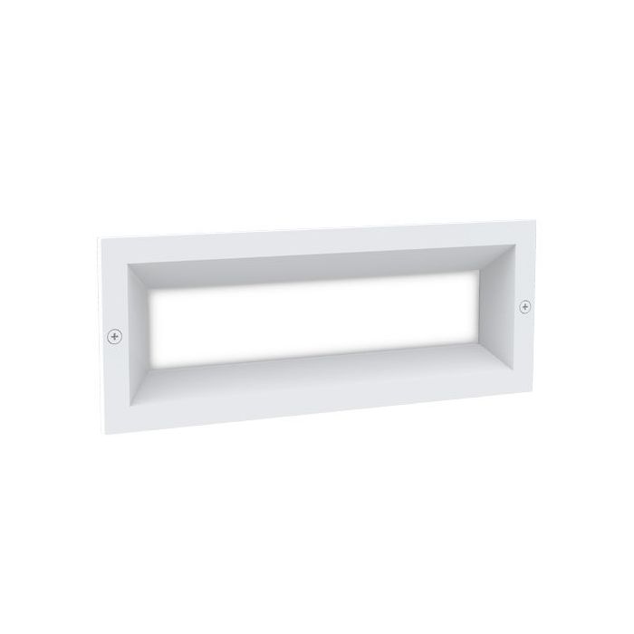 WALL LED 240V RECD WH RECT BRICK0004 Cla Lighting