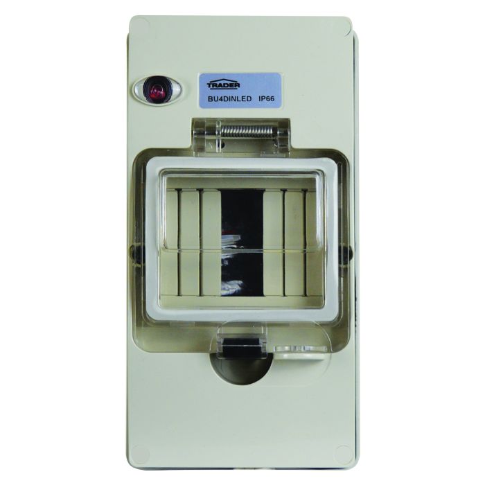 Trader Gsm Enclosure Din 4 POLE IP66 With LED - BU4DINLED