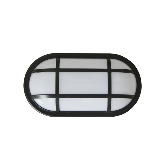 BULK: Oval LED Exterior Bulkhead Lights with Optional Cage IP65- BULK11