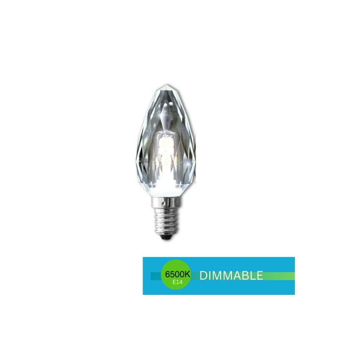 CANDLE CLEAR CRYSTAL 4W SES DIMMABLE 6500K LUS20276