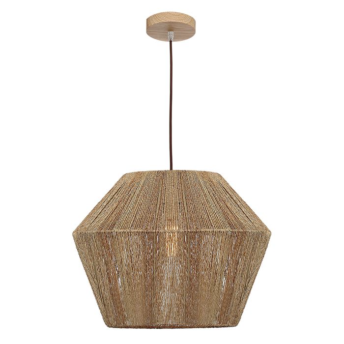 Cassie 1lt Pendant Large Timber  CASS1PLG Cougar Lighting