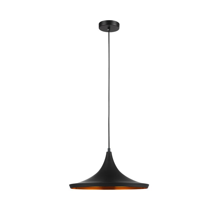 PENDANT ES 40W BLK MEXICAN HAT CAVIAR4 Cla Lighting