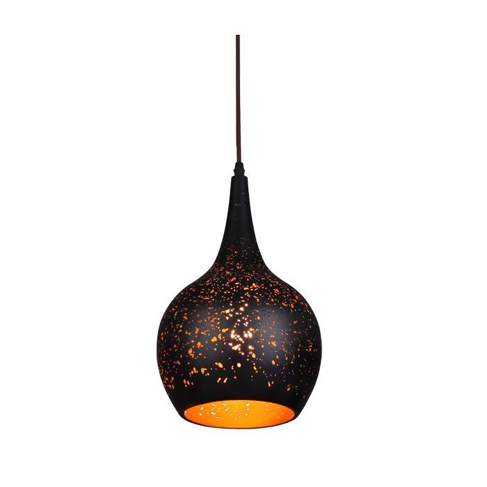 PENDANT ES 40W BLK BELL with Gold interior CELESTE1 Cla Lighting