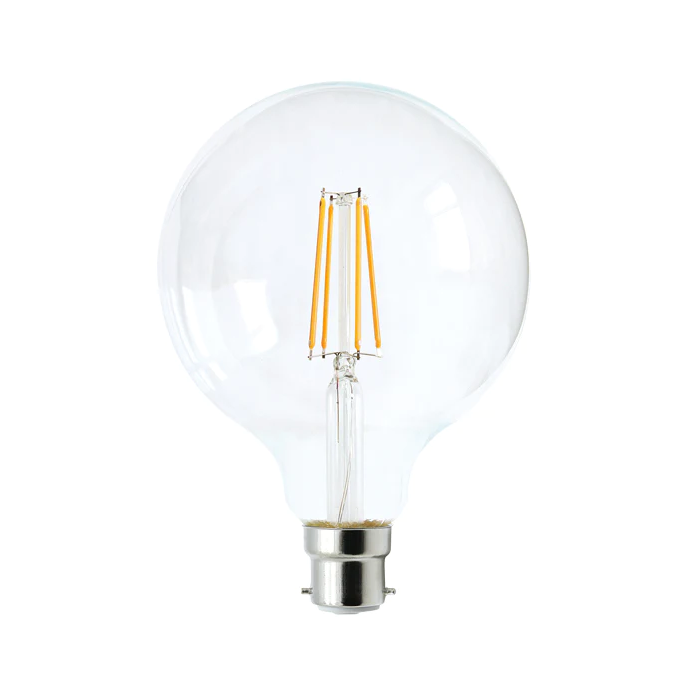 G125 LED Filament Dimmable Globes Clear Diffuser (8W)-CF22DIM