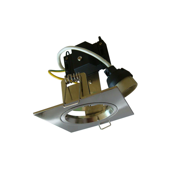  DOWNLIGHT  GU10 FIXED SQUARE SATIN CHROME 70mm CLADL25S CLA LIGHTING