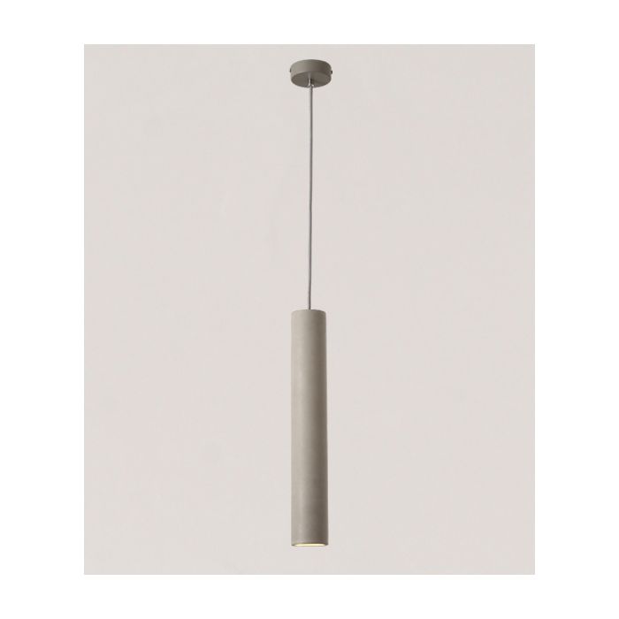 PENDANT GU10 (Max 6W LED/35W HAL) Grey CEMENT Tube  COLUMNA Cla Lighting