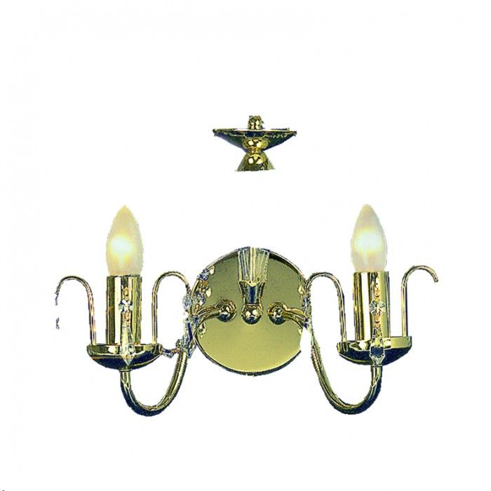 Hi-Lustre Chandelier Wall Light Brass 60W CR6912-2B Superlux