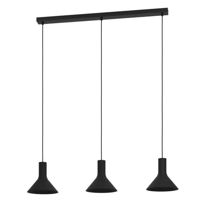 Morescana 3 Light Pendant Black 390219N