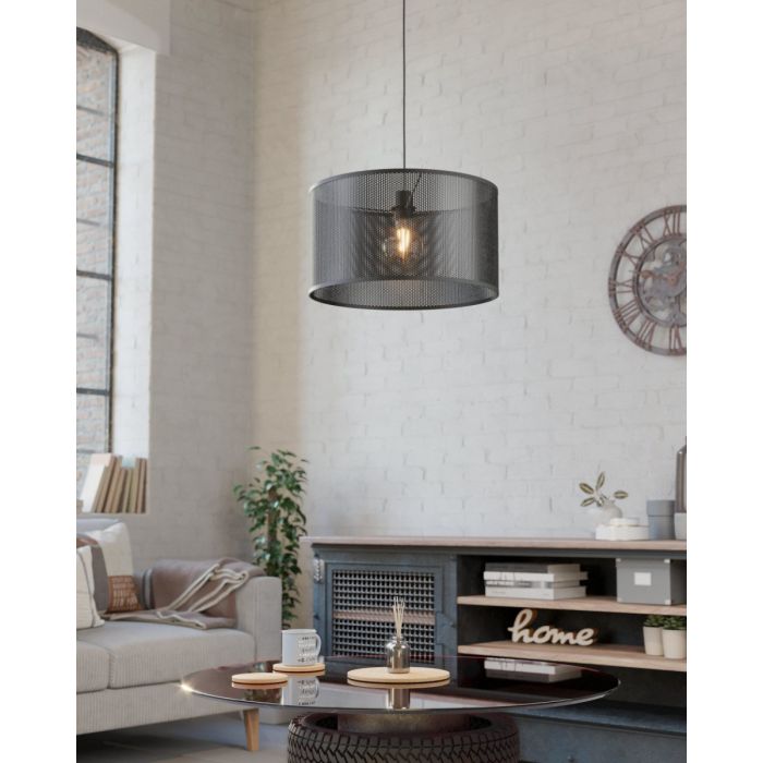 Manby 1 Light Pendant Black 43795N