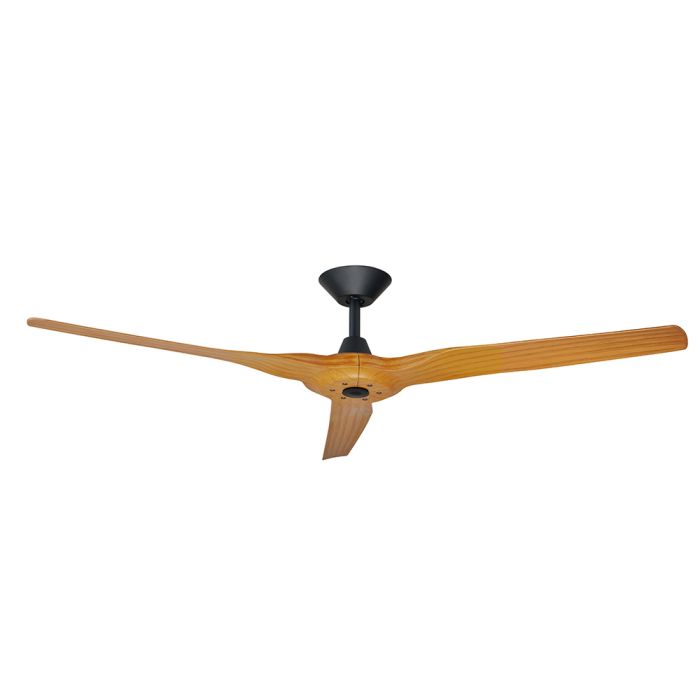 Radical 2 60" DC Ceiling Fan with Controller Matt Black with Bamboo Finish Blades - DC2424