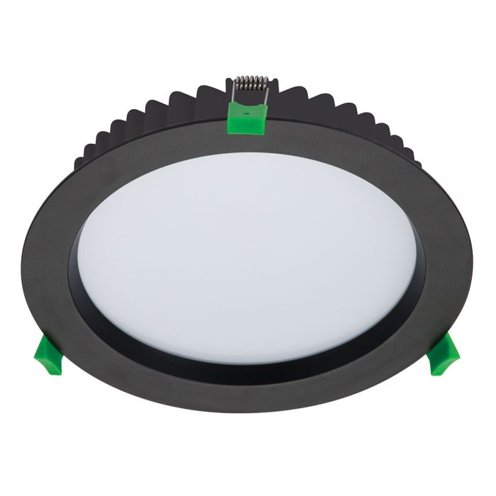 Deco 28 Watt Dimmable Round LED Downlight Black / Tri Colour DALI -21597	