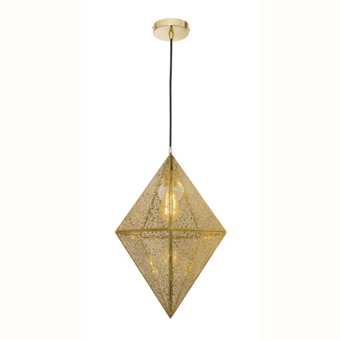 Denver 1Light Pendent E27 40W Brass (MP5031) Mercator Lighting