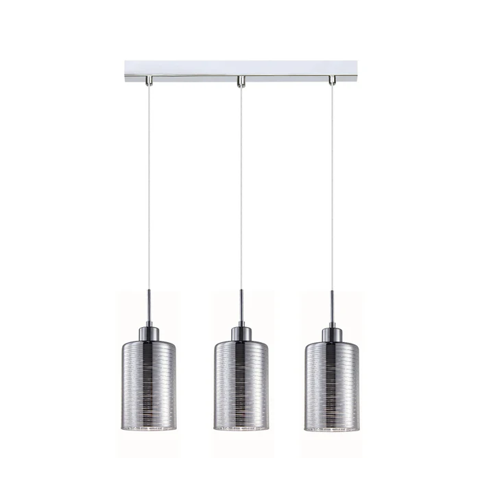 ESPEJO1 Oblong Glass with Line Effect Pendant Lights ESPEJO1X3S