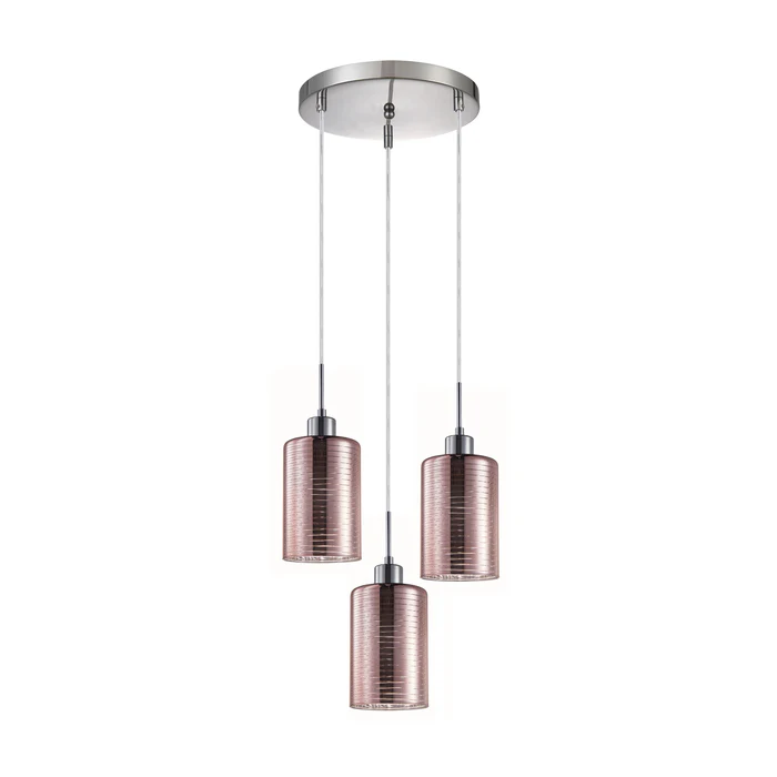 ESPEJO1 Oblong Glass with Line Effect Pendant Lights ESPEJO2X3R