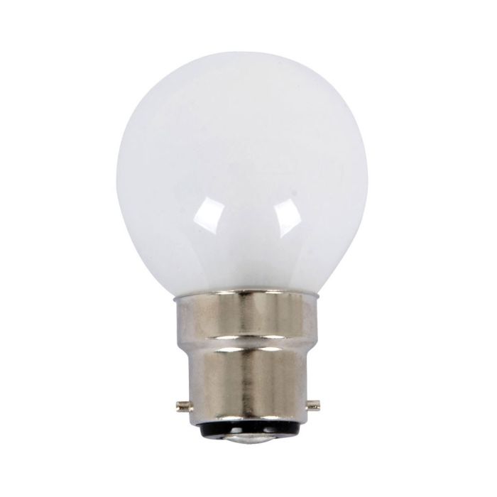 CLA LIGHTING HALOGEN GLOBE BC FANCY ROUND 28W FROSTED 2800K  CLAHAFR28WBCFR