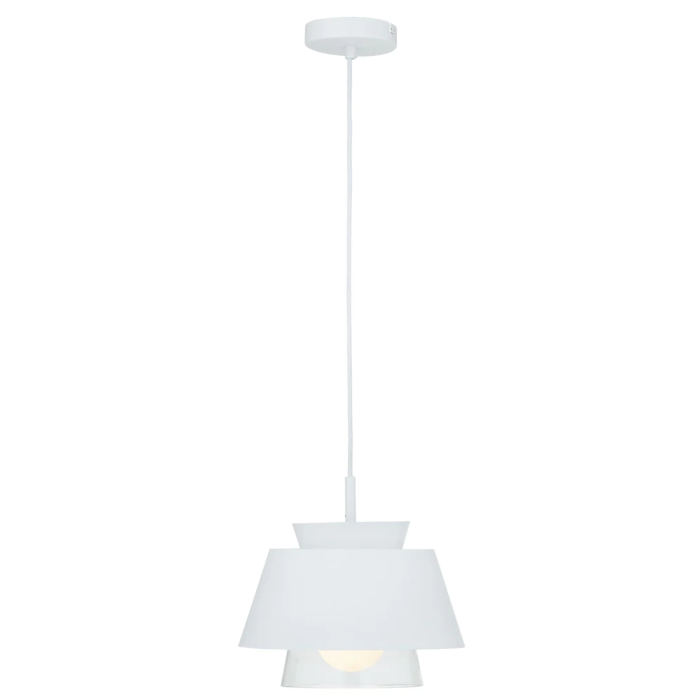  Fawkner 1Lt Light Pendant White-  MPLS016WHT