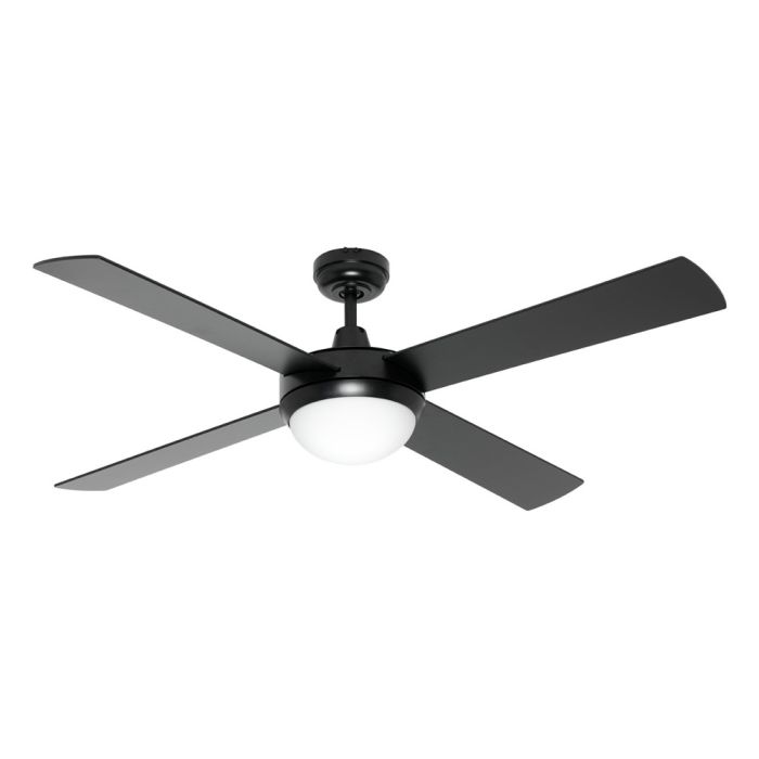 Caprice 52" AC Ceiling Fan With B22 Light Kit Black - FC252134BK