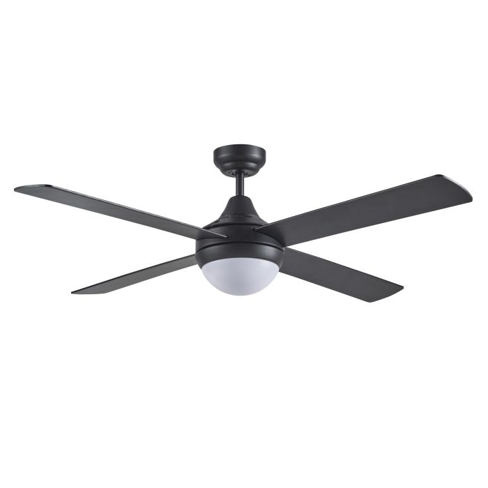 Four Seasons Link 1220mm 4 Blade Ceiling Fan & Light 2 x E27 Matt Black - FSL1244M