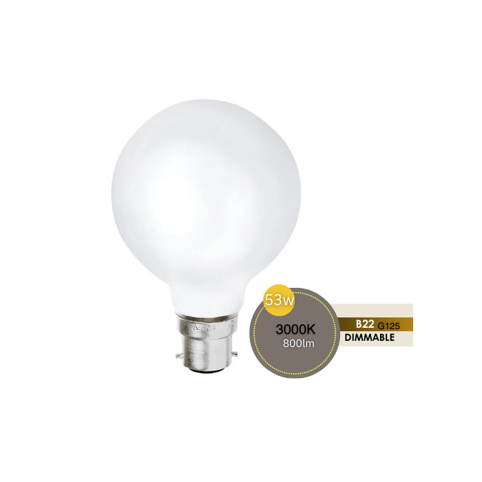 SPHERICAL 52W G125 BC OPAL HALOGEN LUS30310