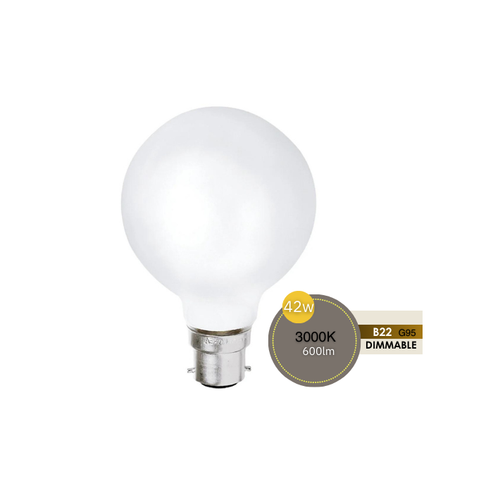 SPHERICAL 42W G95 BC OPAL HALOGEN LUS30306