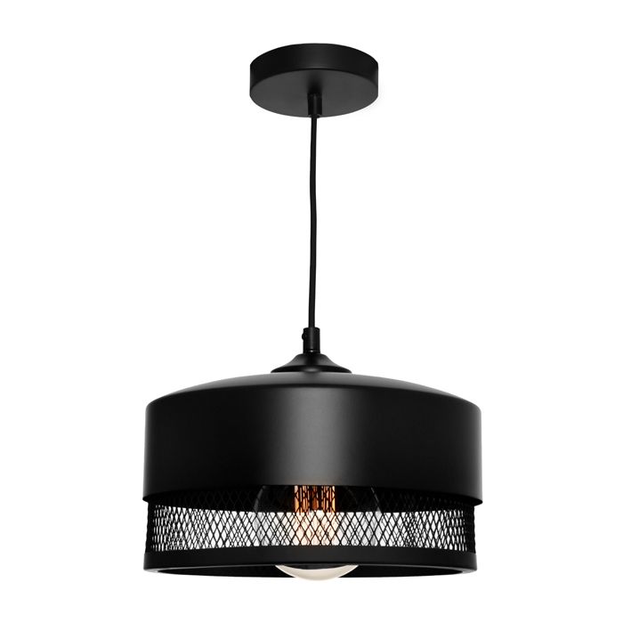 Galahad 1lt Pendant Medium Black GALA1PMED Cougar Lighting