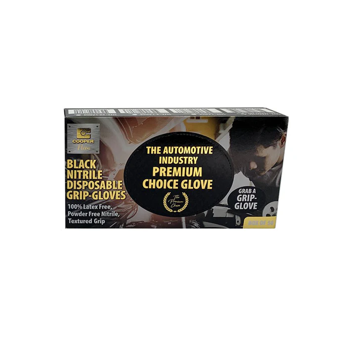 Grab A Glove Premium Black Nitrile Disposable Gloves Medium GRIPGLOVEM