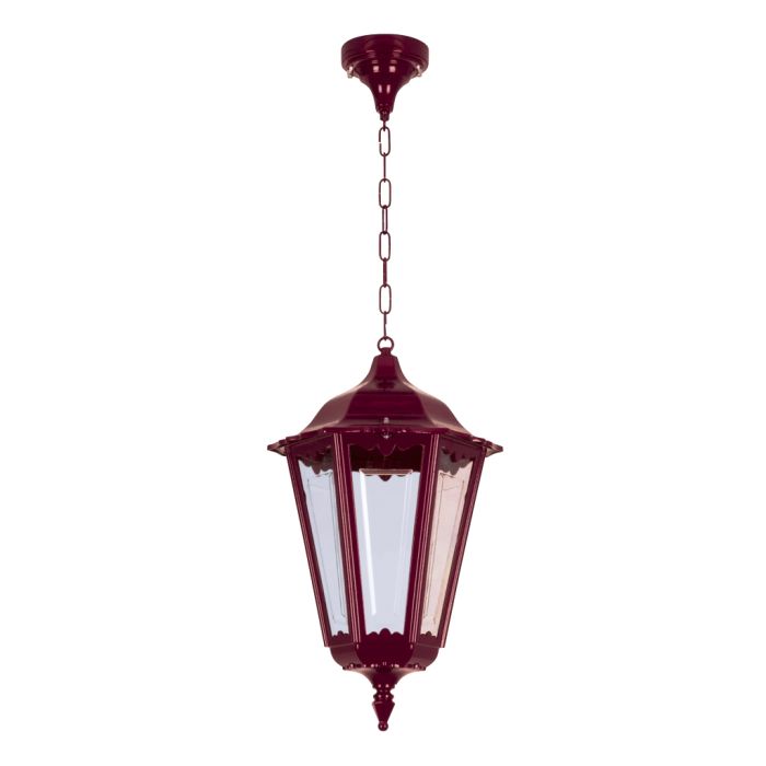 Chester Pendant Light Large Burgundy - 15082	