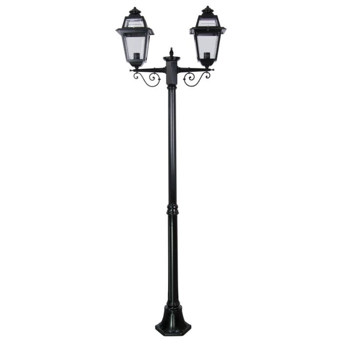 Avignon Twin Head Medium Post Light BLACK - 15231