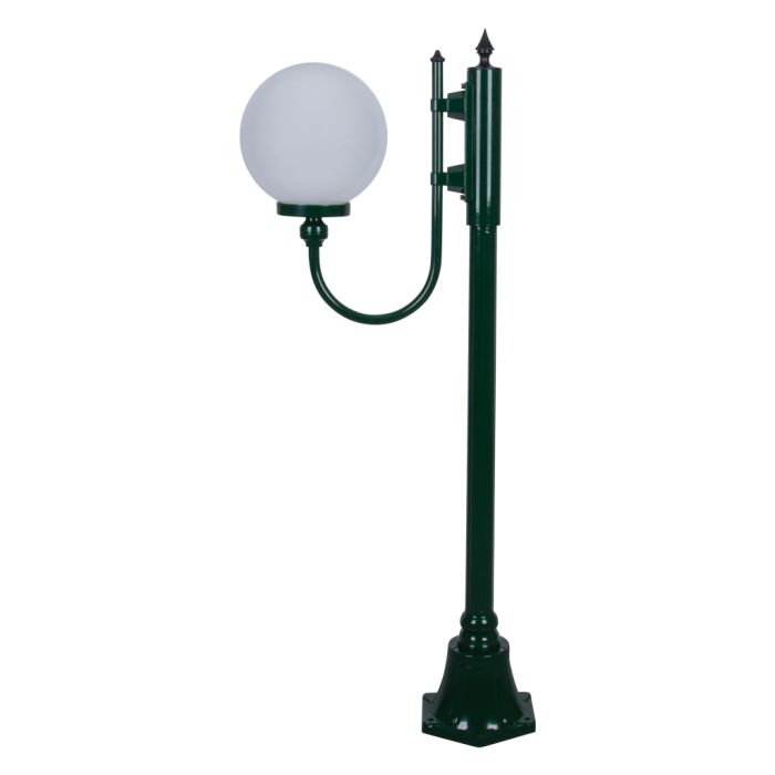 Lisbon 25cm Sphere Curved Arm Short Post Light Green - 15677	