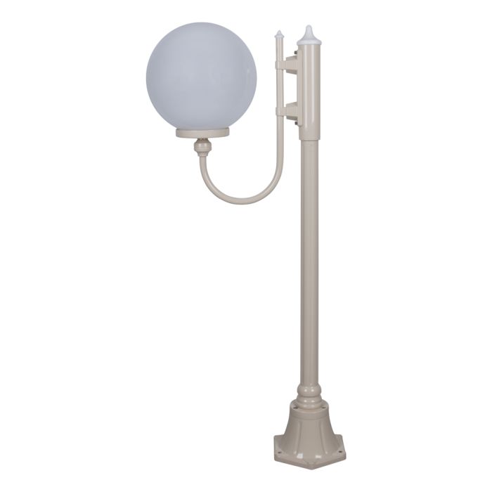 Lisbon 30cm Sphere Curved Arm Short Post Light Beige - 15680