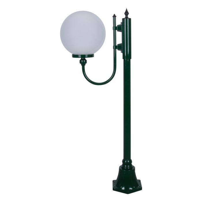 Lisbon 30cm Sphere Curved Arm Short Post Light Green - 15683