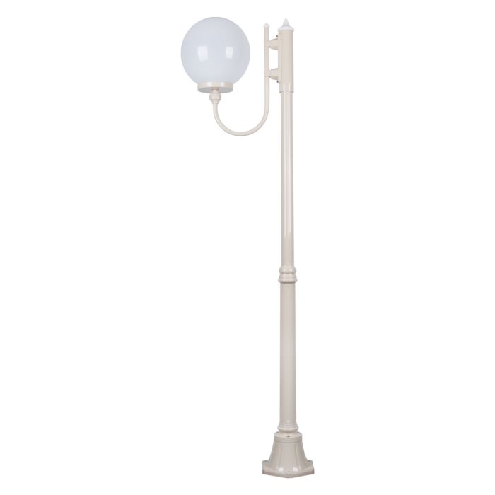 Lisbon 30cm Sphere Curved Arm Medium Post Light Beige - 15704