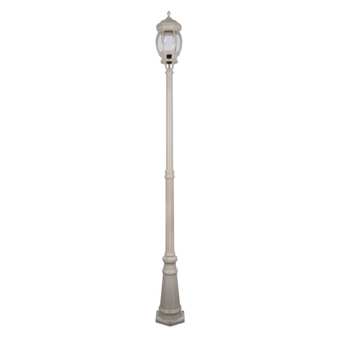 Vienna Three Head Curved Arm Tall Post Light Beige - 16010	