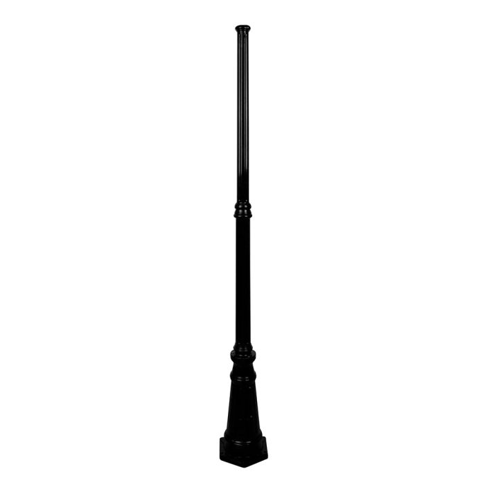 Turin 1.93 Meter Tall Base Exterior Post Black - 16040	