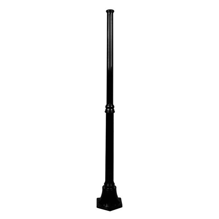 Turin 1.57 Meter Tall Base Exterior Post Black - 16046	