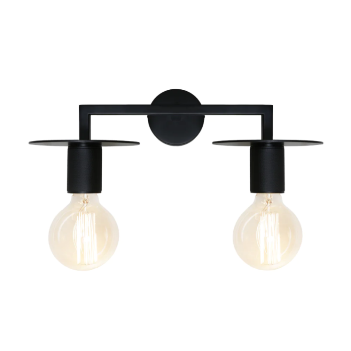 INKA2WBLK, 2 Light Wall Light, Cougar Lighting, Inka Collection