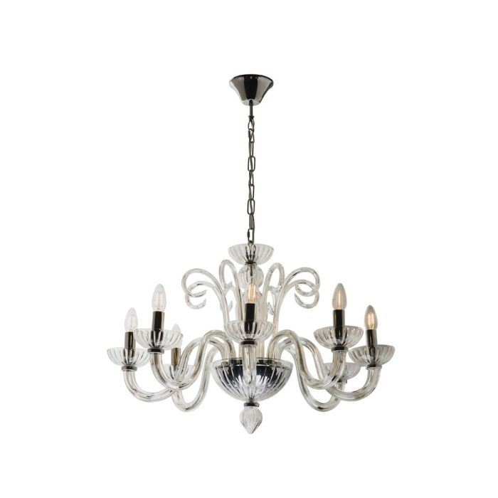 Isabella 8LT Pendant  (CE3038) Crystal with Chrome MERCATOR LIGHTING