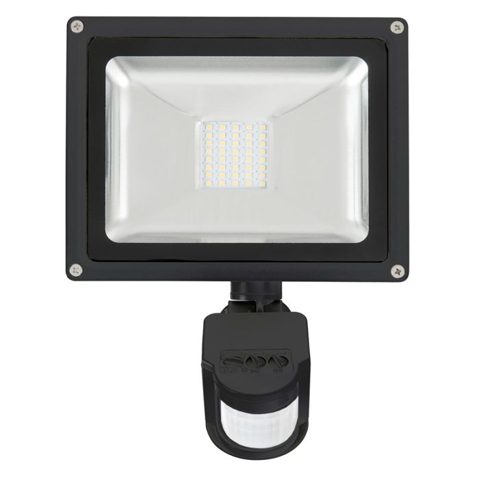 AVENGER-II 20W LED FLOOD LIGHT WITH SENSOR - BLACK - 19667/06